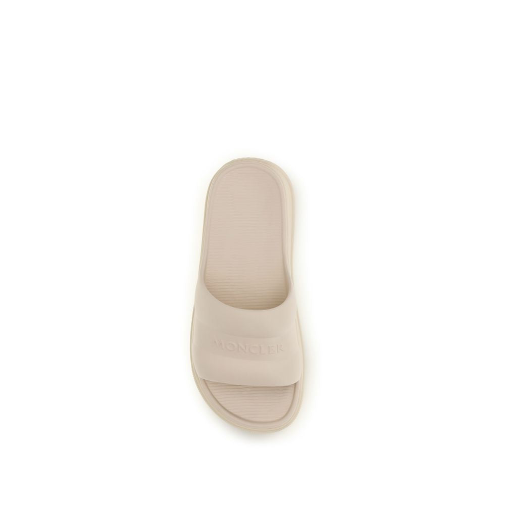 Moncler Beige Rubber Sandals