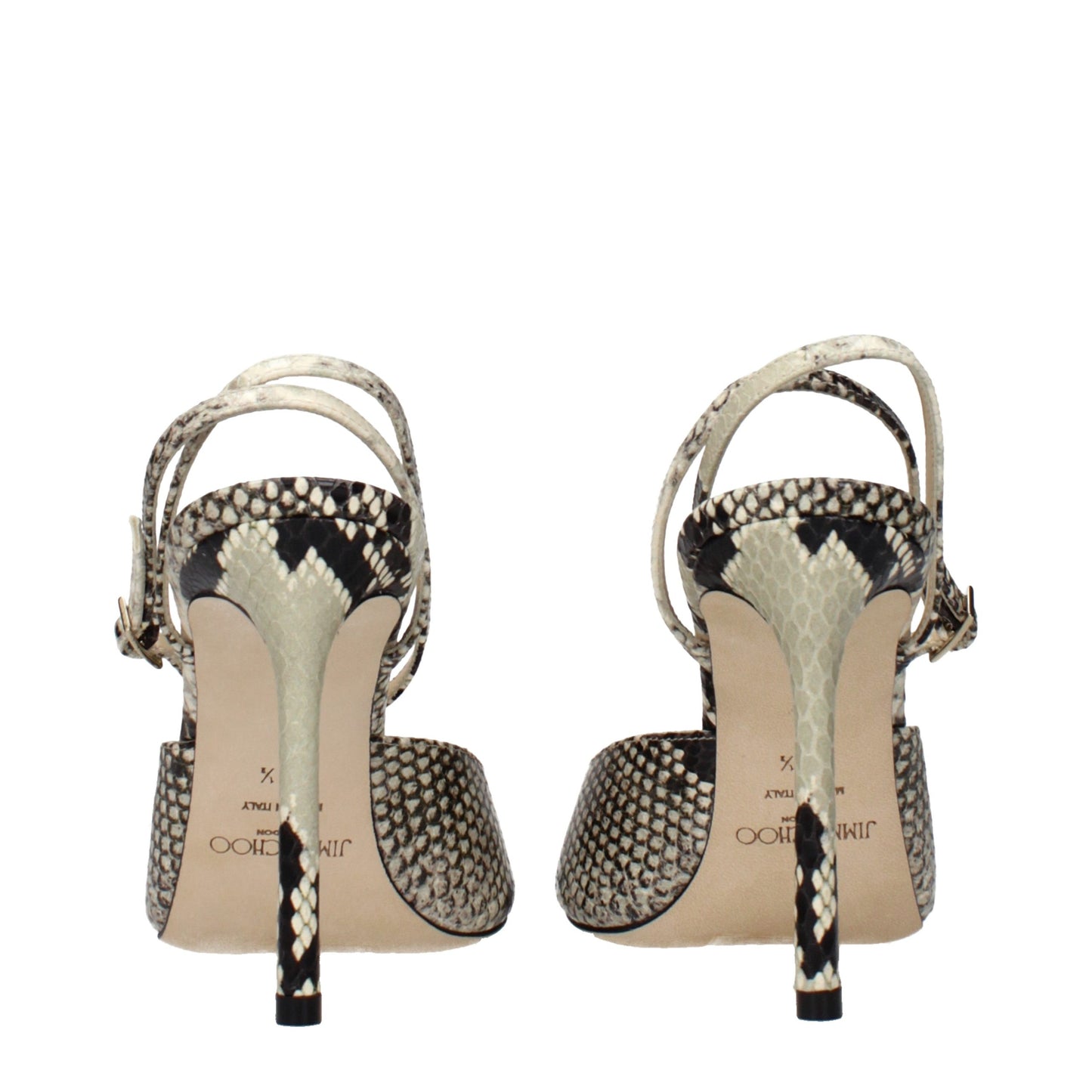 Jimmy Choo Multicolor Leather Stiletto Heel Sandals