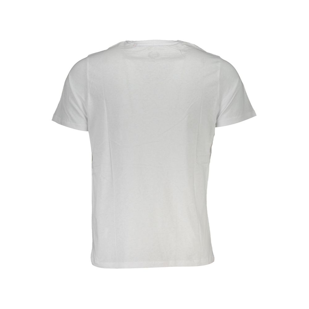 T-Shirt by Gianmarco Venturi for men in cotton white showcases a dramatic silhouette, elegantly detailed with a dramatic crew neckline and for a truly dramatic finish.