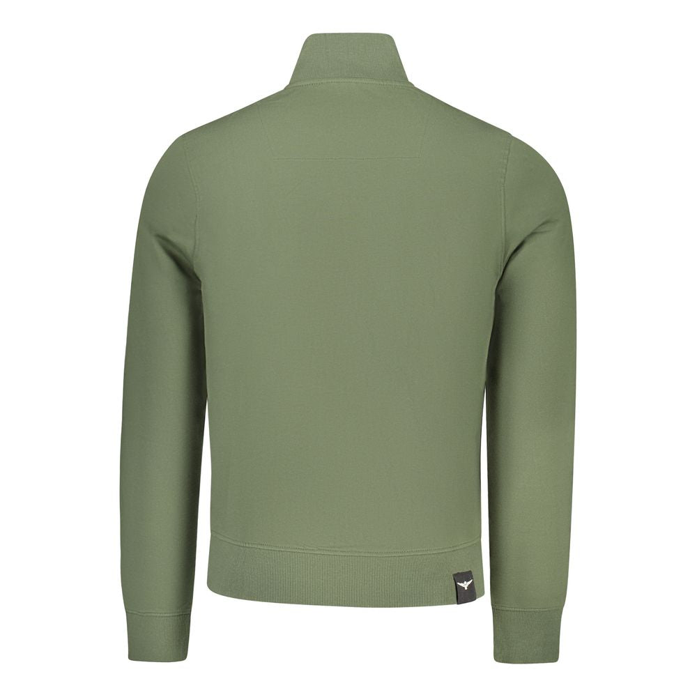 Sweatshirt by Accademia Militare for men in cotton green showcases a slouchy chic silhouette, artfully detailed with a slouchy chic and for a slouchy chic finish.