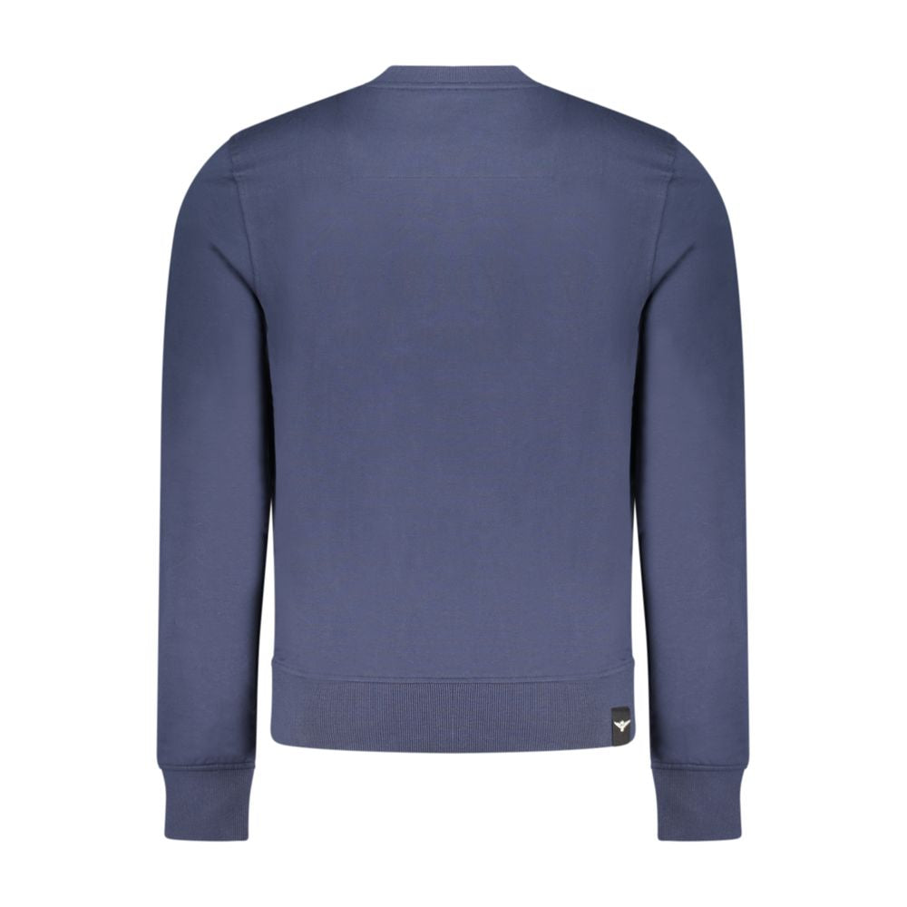 Sweatshirt by Accademia Militare for men in cotton blue presents a smart casual silhouette, featuring a smart casual and for a sophisticated look.