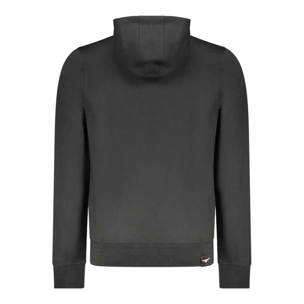 Hooded Sweatshirt Hoodie by Accademia Militare for men in cotton black showcases a city-ready silhouette, artfully detailed with a signature and for a city-ready finish.