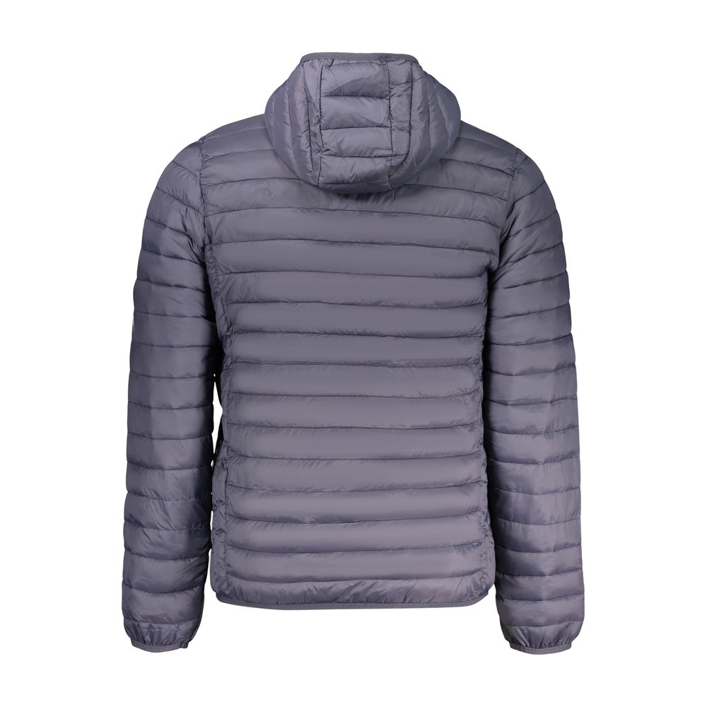 Hooded Windbreaker Jacket by U.S. Grand Polo for men in polyamide & polyester blue features an perennial silhouette with a refined and perennial lightweight, pockets, hooded & windproof for a sophisticated weather-resistant look.