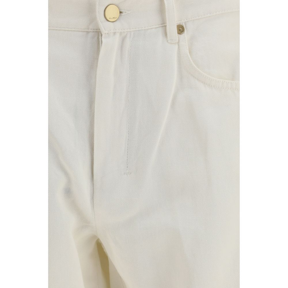 S Max Mara Beige Cotton Casual Pants