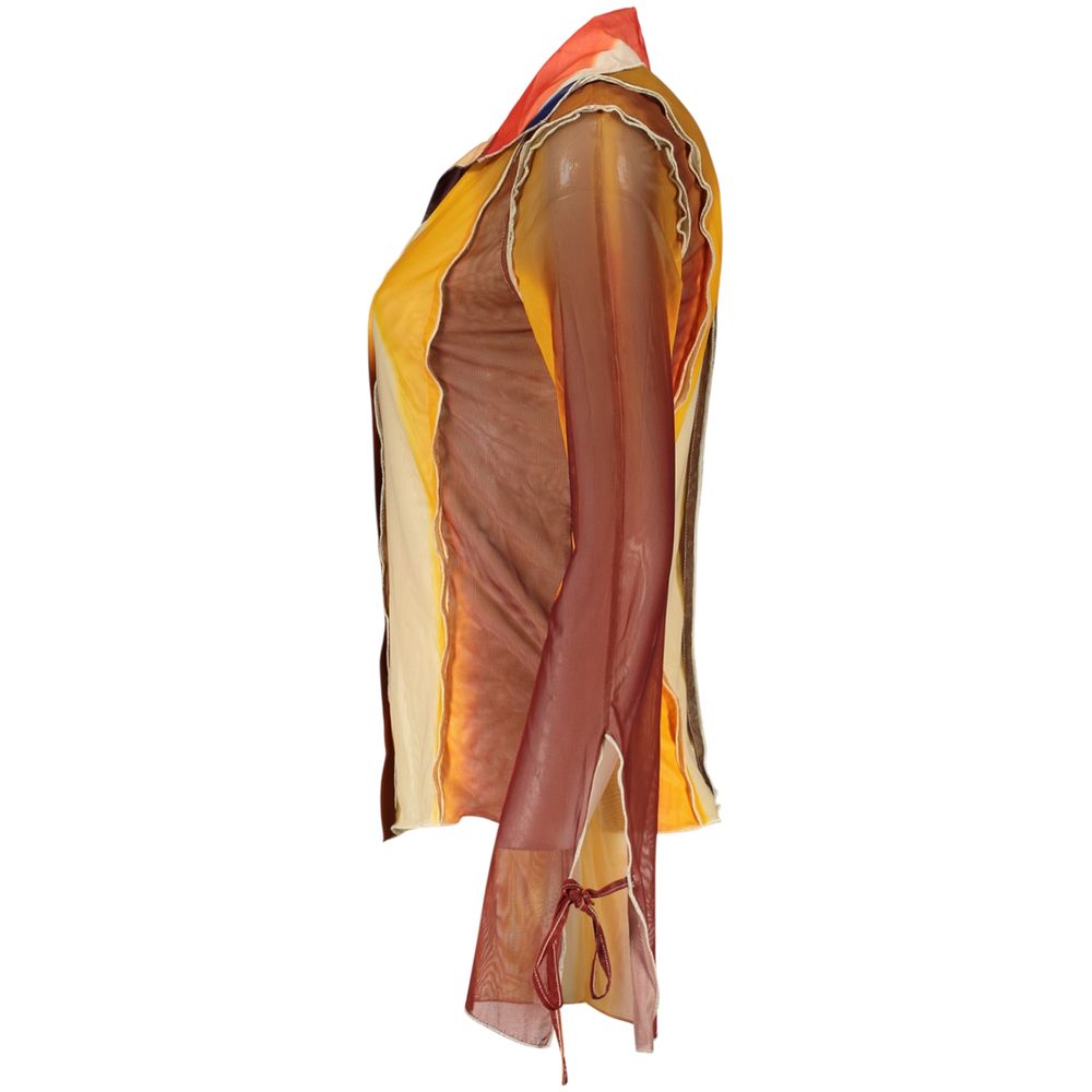 Shirt by Desigual for women in polyester beige & patterned showcases a sublime silhouette, artfully detailed with a sublime and for a sophisticated, sublime finish.