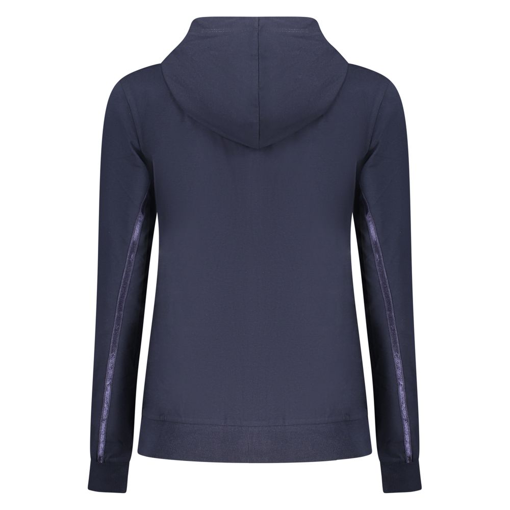 Hooded Sweatshirt Hoodie by Freddy for women in cotton blue features an dramatic silhouette, showcasing a sophisticated and dramatic for a refined, modern aesthetic.