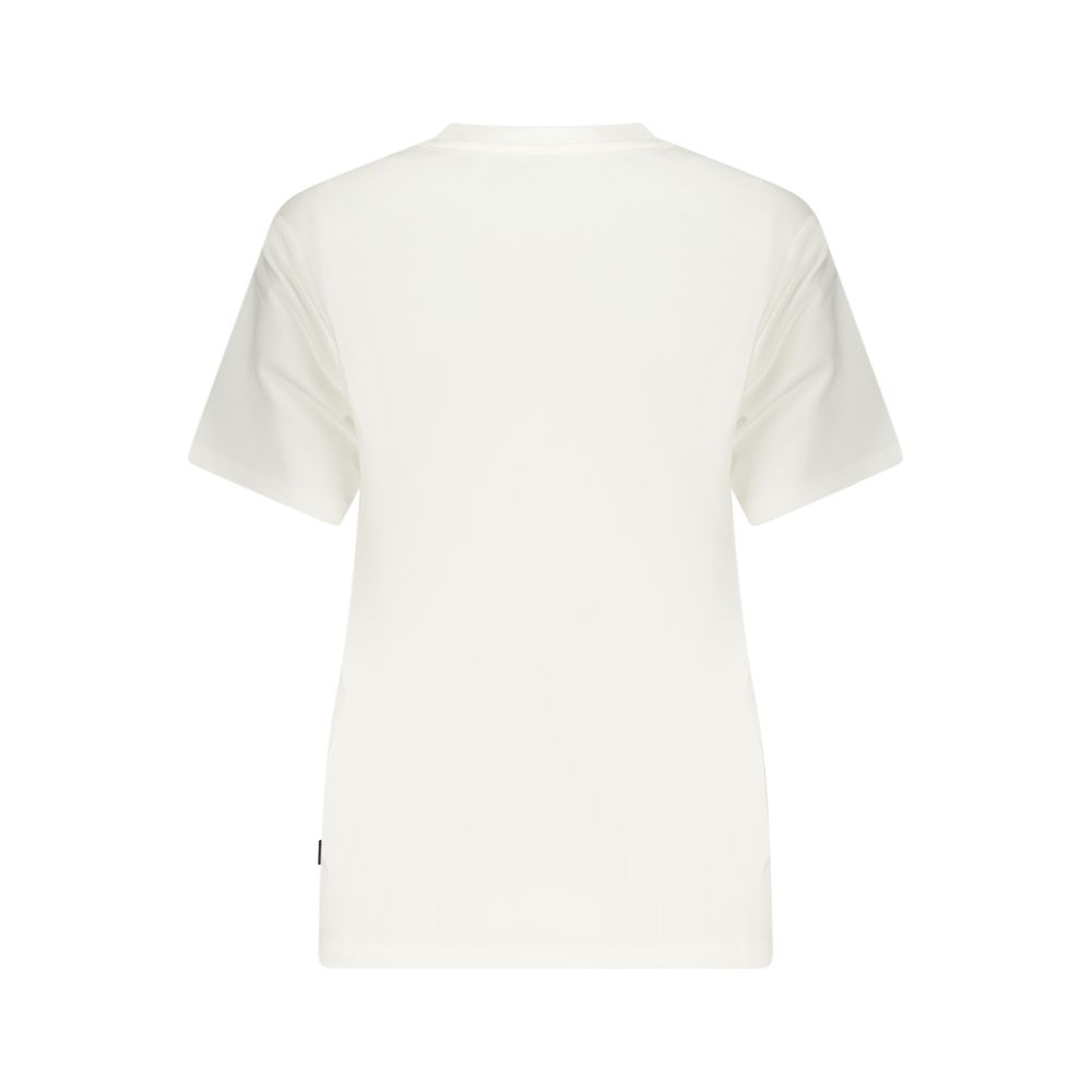 Activewear T-Shirt by Converse for women in cotton white features a versatile silhouette, showcasing a versatile and detailed with high-performance for a premium look.