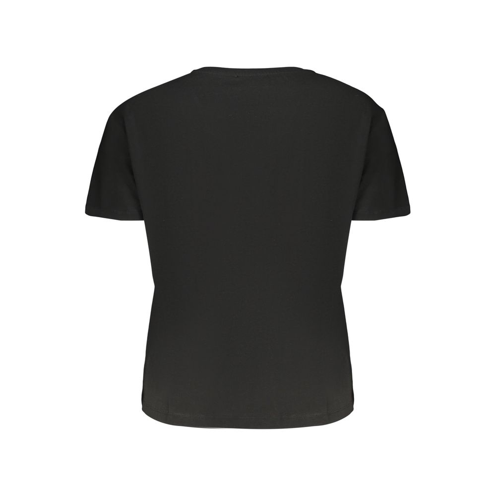 Freddy Women's Wide Neck Cotton Activewear T-Shirt - Black Print