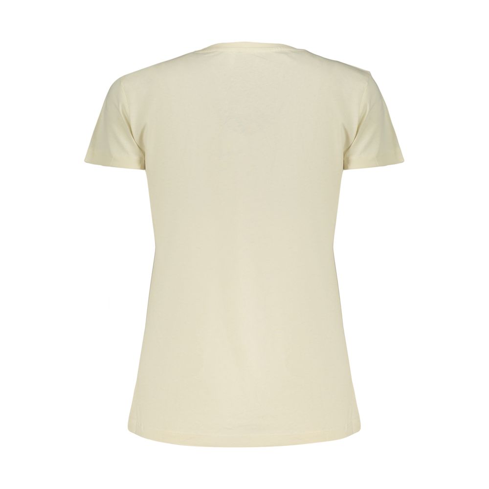 Activewear T-Shirt by Freddy for women in cotton beige & print features an ergonomic design with , highlighting a ergonomic length and ergonomic for a high-performance look.