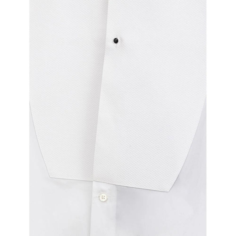 Dress Shirt by Dolce & Gabbana for men in cotton white showcases a sleek silhouette, elegantly detailed with a sleek and for a sleek finish.