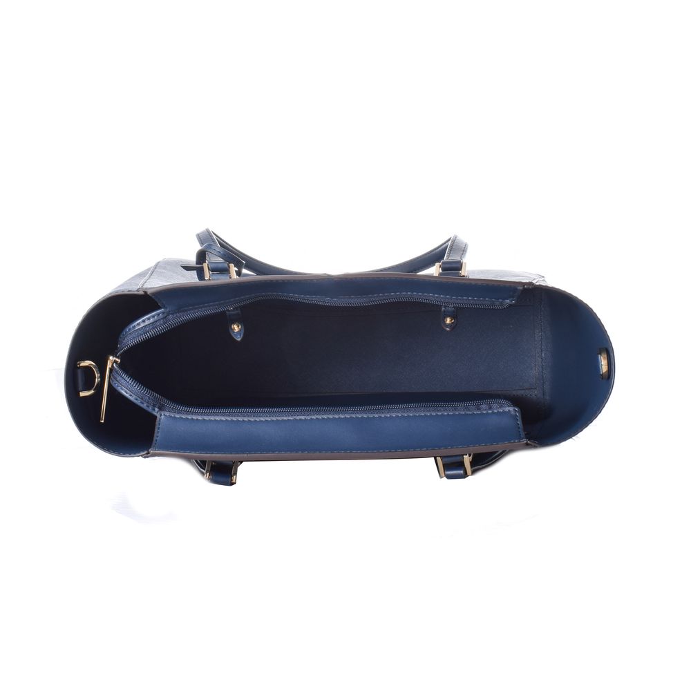 Michael Kors Blue Leather Tote Bag