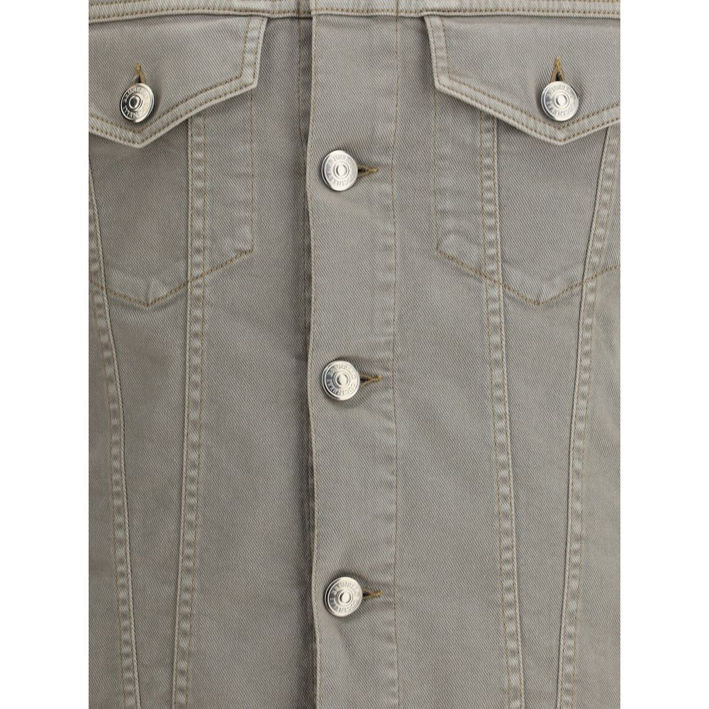 Brunello Cucinelli Bicolor Cotton Denim Jacket