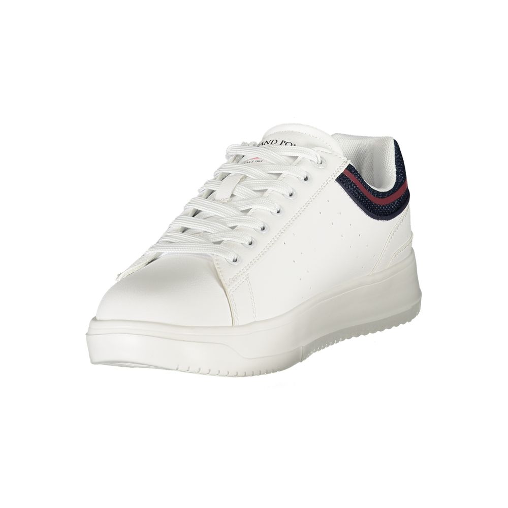 U.S. Grand Polo Men's Athletic Polyester & Polyurethane Sneakers - White Print