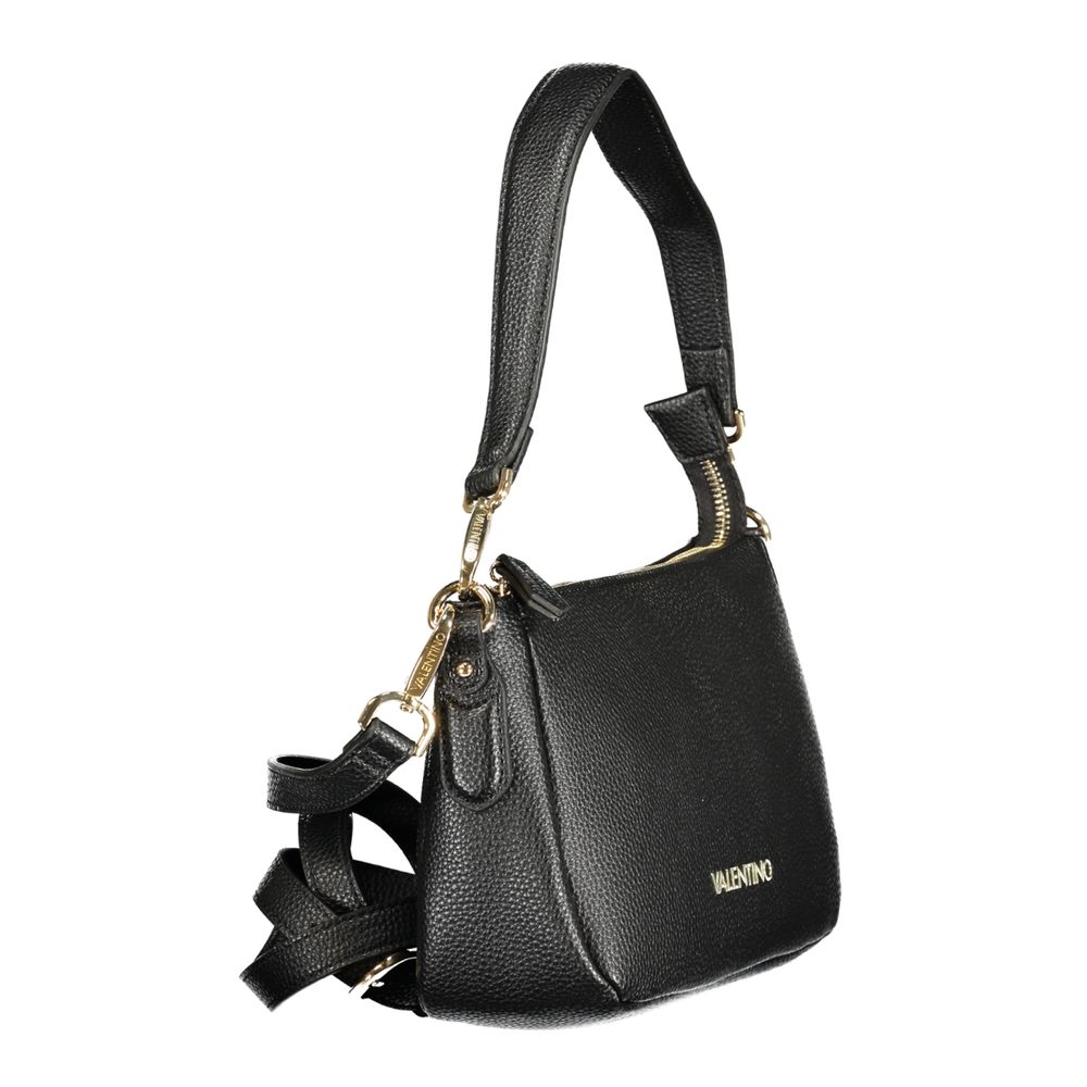 Handbag by Mario Valentino for women in polyethylene black & signature features a refined silhouette, showcasing a secure zipper, organized internal-pockets, and versatile shoulder-strap, adjustable-strap & handle for a refined finish.