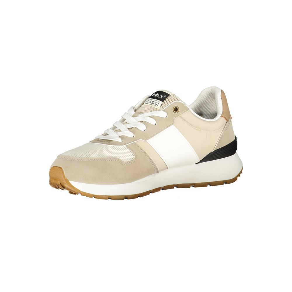 Athletic Sneakers by Avirex for men in polyester & polyurethane beige, brown & print features an stately silhouette, showcasing the signature athletic style of the Vivian Men's Athletic Polyester & Polyurethane Sneakers collection with a truly stately finish.