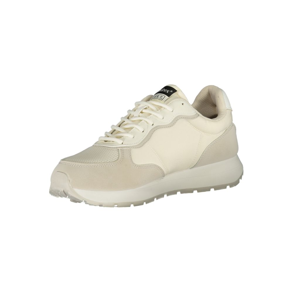 Athletic Sneakers by Avirex for men in canvas polyurethane & polyester white, signature & print showcases an impeccable silhouette, defined by an impeccable athletic style design that perfectly captures the essence of the Vivian Men's Athletic Canvas Polyurethane & Polyester Sneakers.