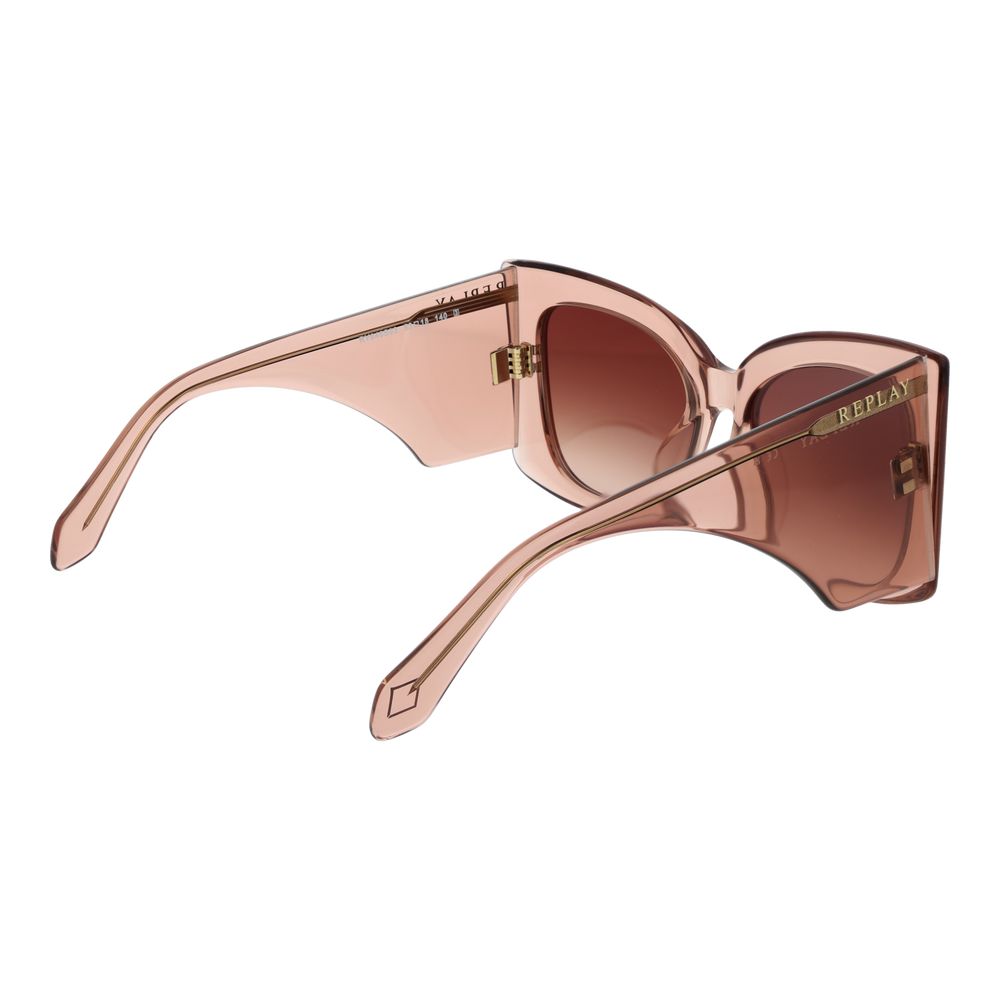 Replay Butterfly Gradient Dark-Tint Plastic Sunglasses - Pink