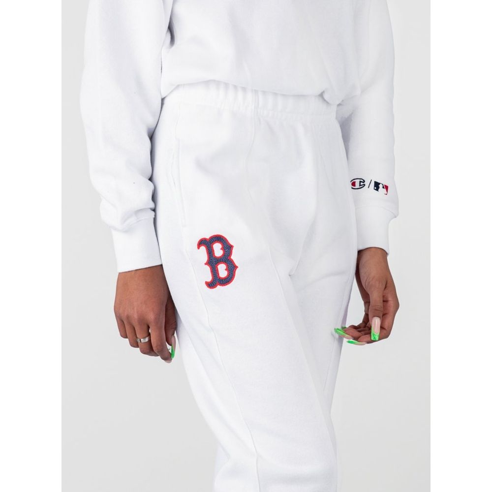 Champion Women's Cotton Polyester Joggers - White