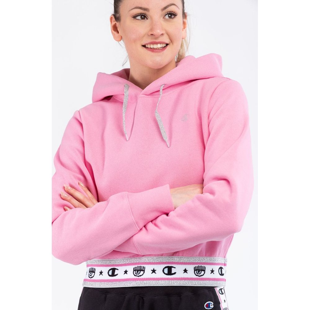 Champion Women's Cotton Polyester Sweatshirt - Multicolor Pink