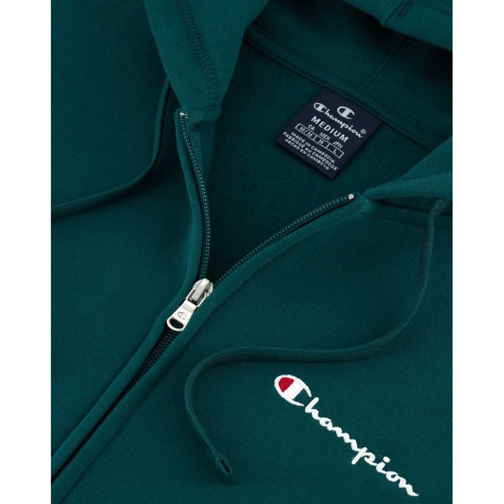 Sweatshirt by Champion for men in cotton polyester green features an provocated silhouette, detailed with a provocated and a refined for a sophisticated aesthetic.