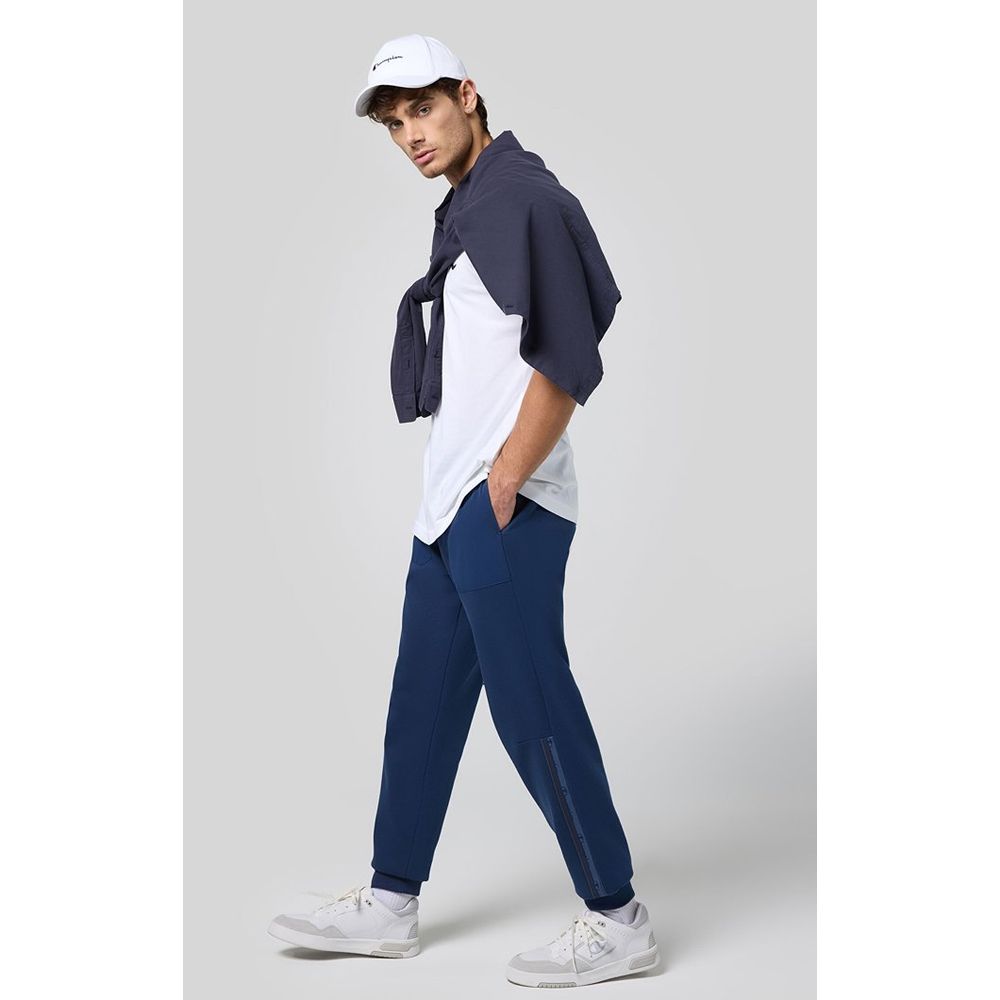 Champion Men's Cotton Polyester Joggers - Light Blue