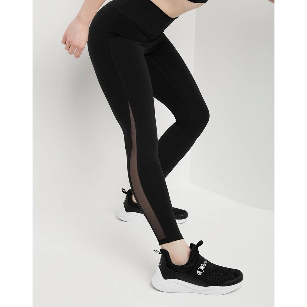 Champion Women's Leggings Stretch Polyester Activewear - Black