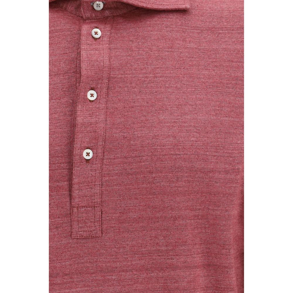 Brunello Cucinelli Men's Regular Fit Long-Sleeve Linen & Cotton Polo Shirt - Multicolor