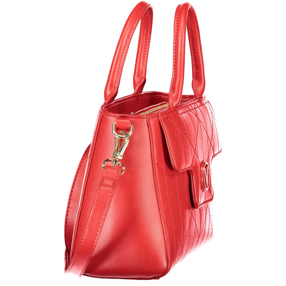 Handbag by Mario Valentino for women in polyurethane red features a ornamental silhouette, showcasing a secure , ample , and ornamental for a sophisticated look.