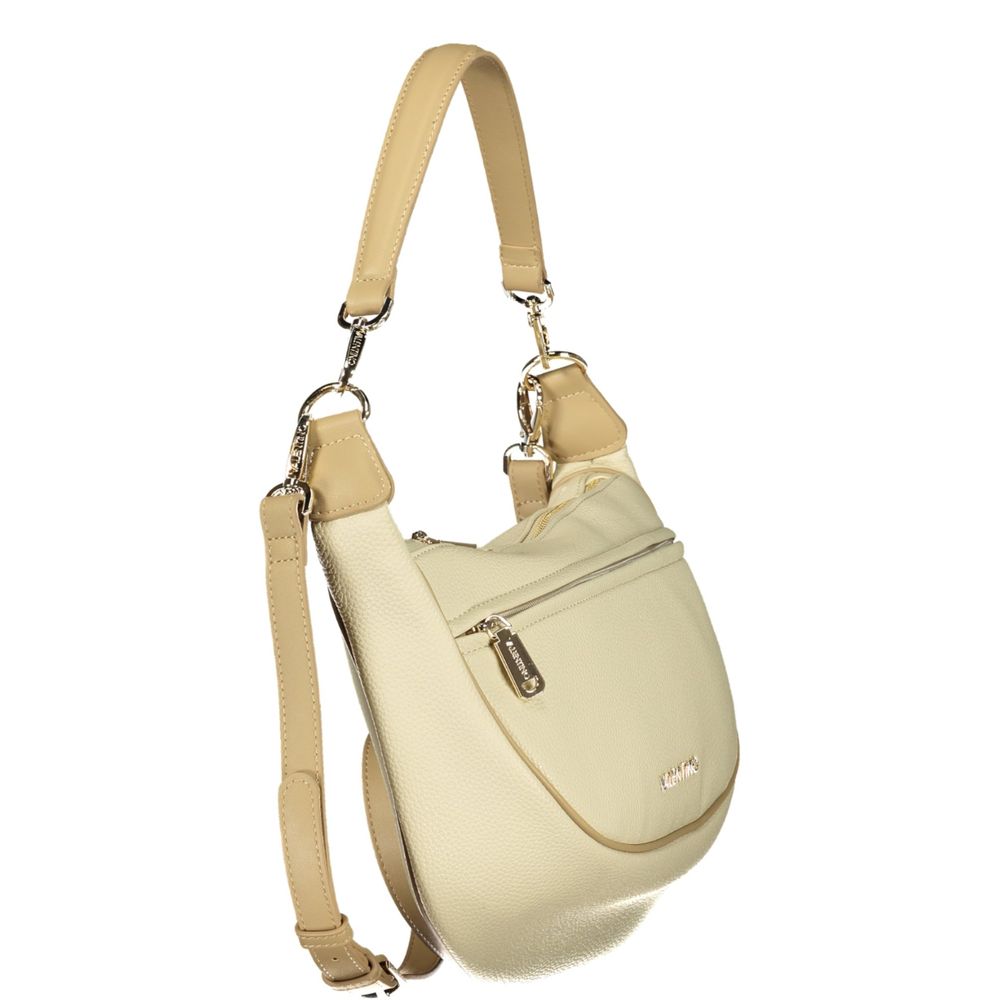Shoulder Handbag by Mario Valentino for women in polyurethane beige presents a ornamental silhouette, showcasing a secure , ample , and versatile shoulder-strap for a ornamental finish.
