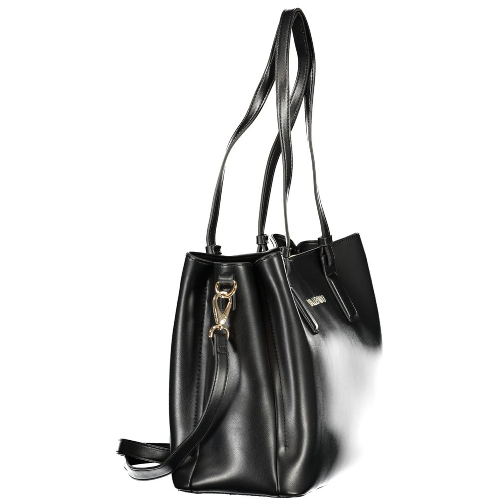 Handbag by Mario Valentino for women in polyethylene black presents a ornamental silhouette, showcasing a secure zipper, ample document-holder, external-pockets & internal-pockets, and versatile shoulder-strap, adjustable-strap & handle for a ornamental finish.