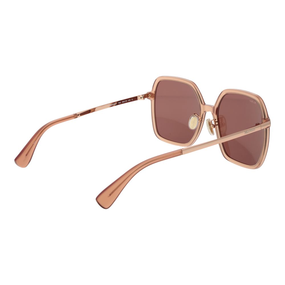 Max Mara Square Non-Polarized Dark-Tint Acetate Sunglasses - Orange