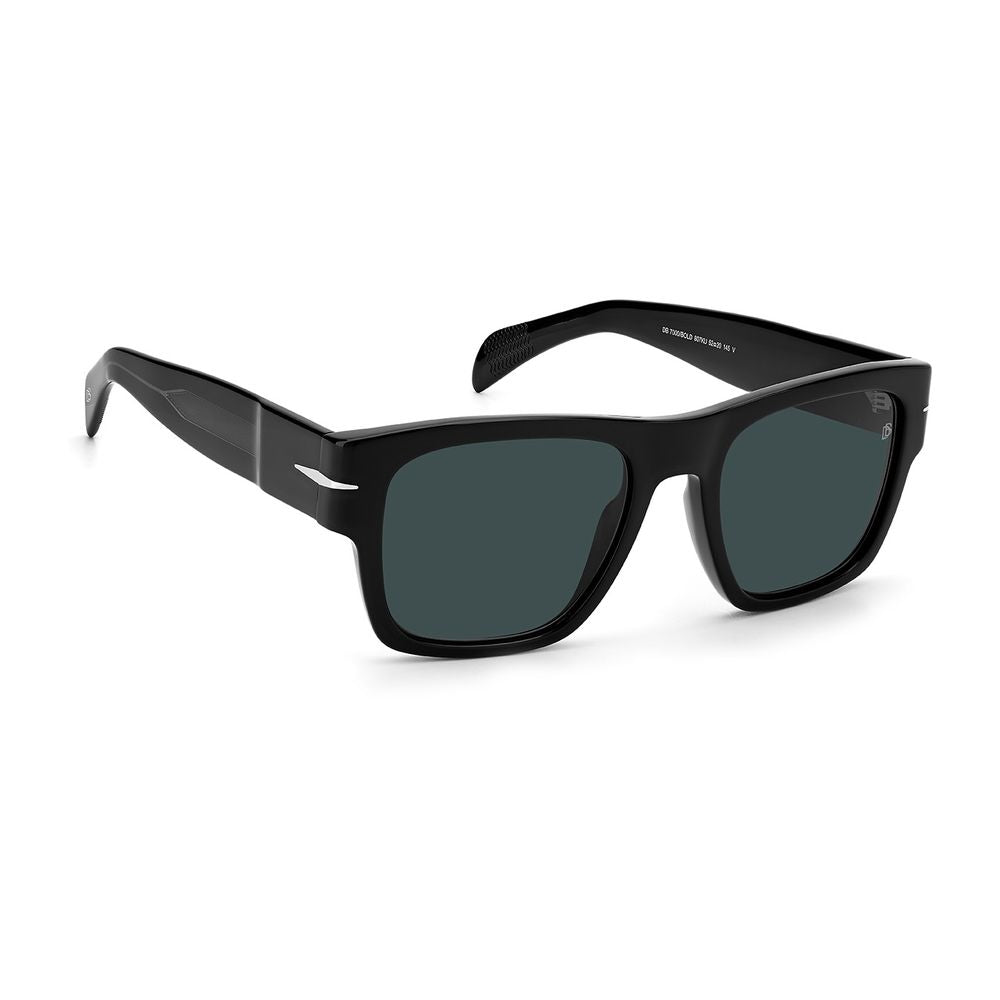 David Beckham Square Non-Polarized Dark-Tint Plastic Sunglasses - Black