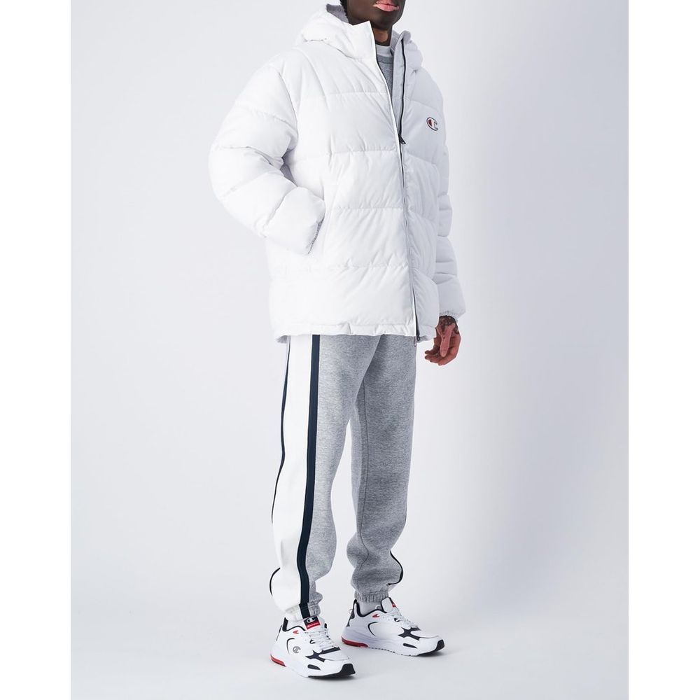 Champion White Polyester Jackets And Coat