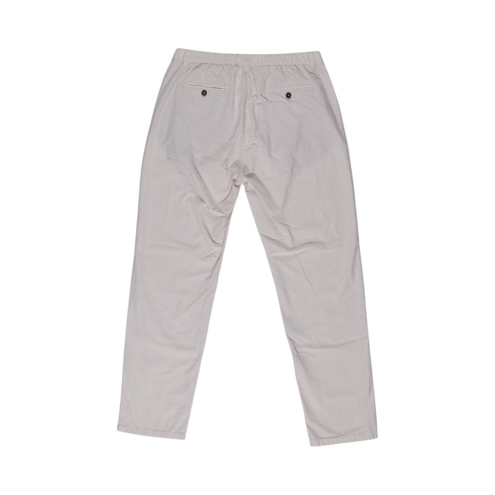 Smiling London Men's Regular-Fit Lightweight Cotton Trousers - Beige
