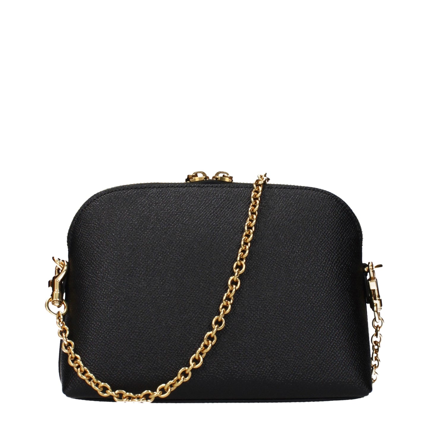 Shoulder Bag by Dolce & Gabbana for women in leather black presents a statuesque silhouette, showcasing a secure and statuesque with versatile shoulder-strap & handle for a sophisticated look.