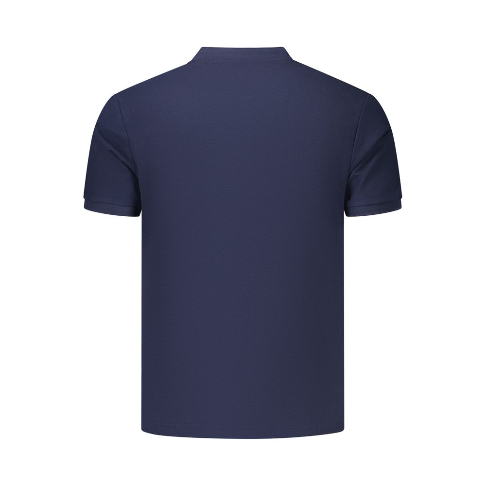Polo Shirt by U.S. Grand Polo for men in cotton blue & signature features a eye catching silhouette, showcasing a refined mandarin neckline and for a eye catching finish.