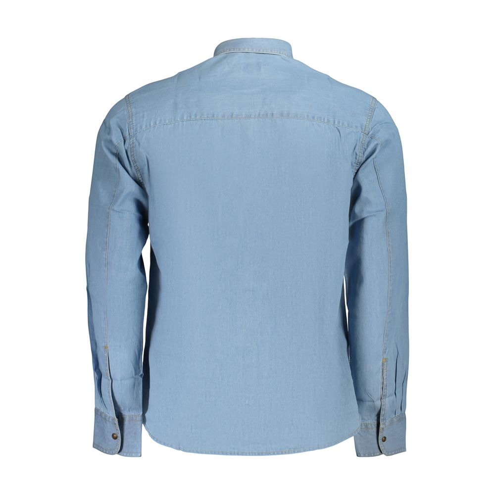 Polo Shirt by U.S. Grand Polo for men in denim cotton azzurro & signature presents a distinguished silhouette, showcasing a sophisticated and distinguished for a truly distinguished finish.