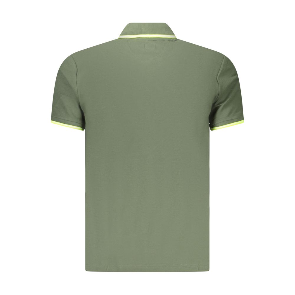 Polo Shirt by U.S. Grand Polo for men in cotton green & print presents a crisp silhouette, artfully detailed with a crisp and crisp .