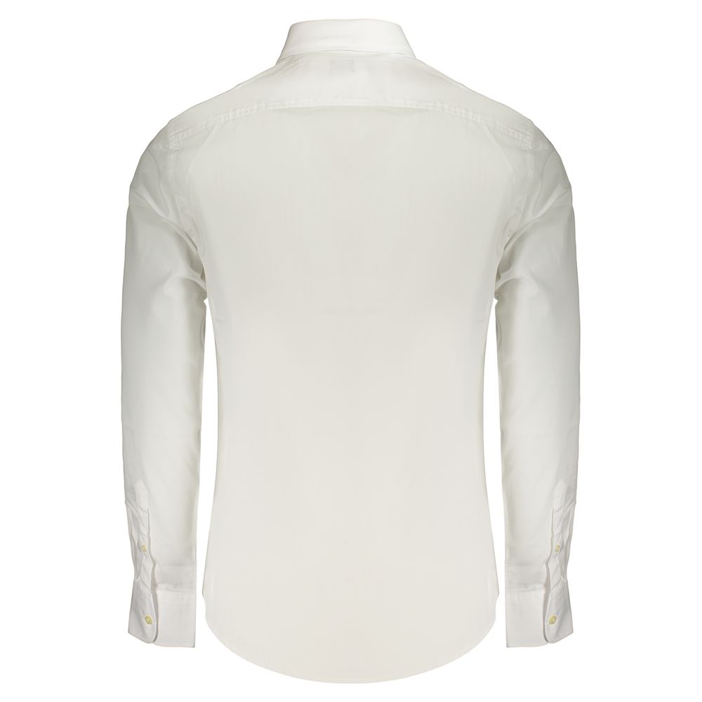 Dress Shirt by U.S. Grand Polo for men in cotton white showcases a sleek silhouette, elegantly detailed with a sleek and for a sleek finish.