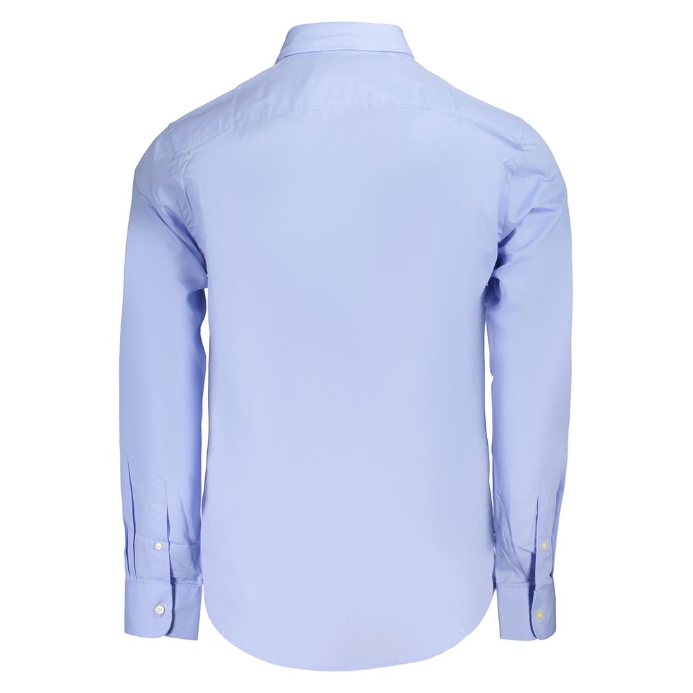 Dress Shirt by U.S. Grand Polo for men in cotton azzurro presents a discerning silhouette, showcasing a sophisticated button-down-collar neckline and for a truly discerning finish.