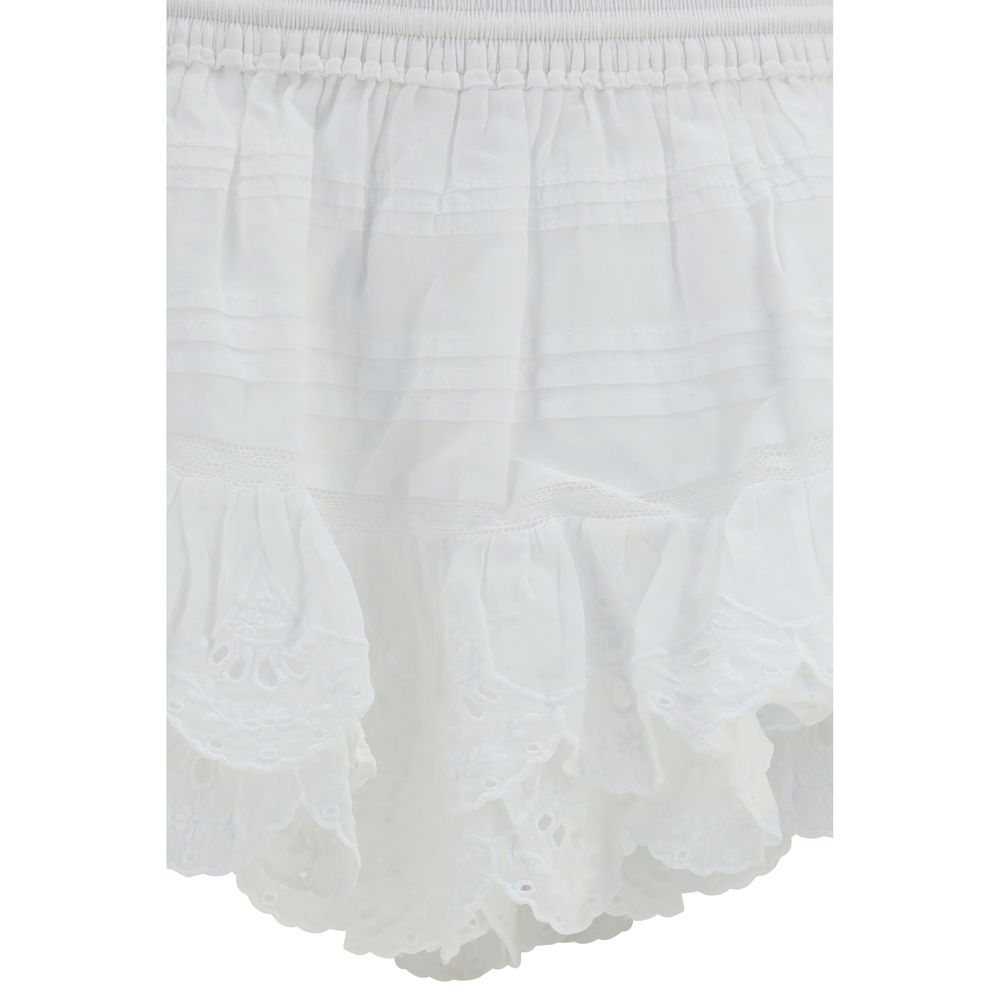 Marant Etoile White Cotton Shorts