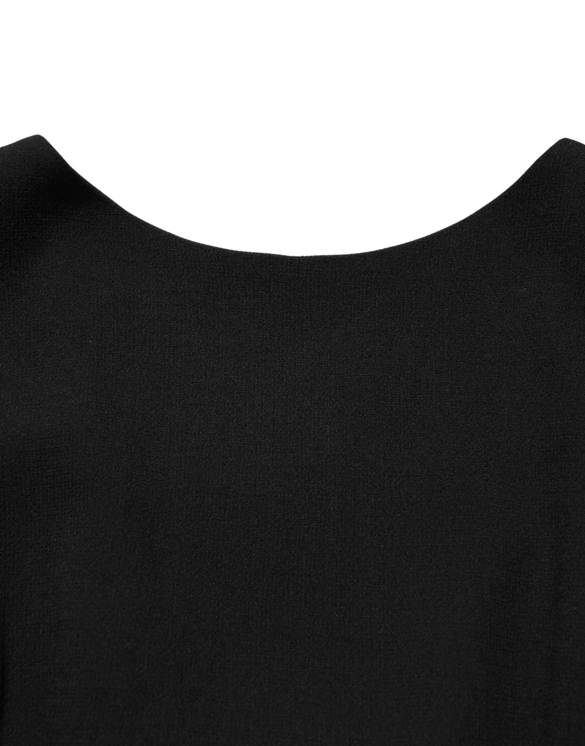 Dolce & Gabbana Women's Wrap Long-Sleeve Virgin Wool Silk Crepe & Nylon Midi Mini Dress - Black