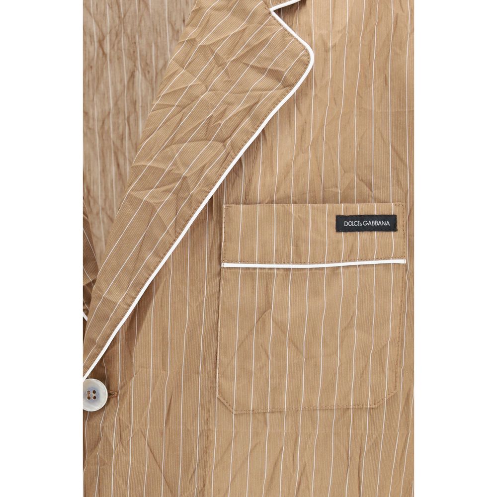 Dolce & Gabbana Beige Linen Robe