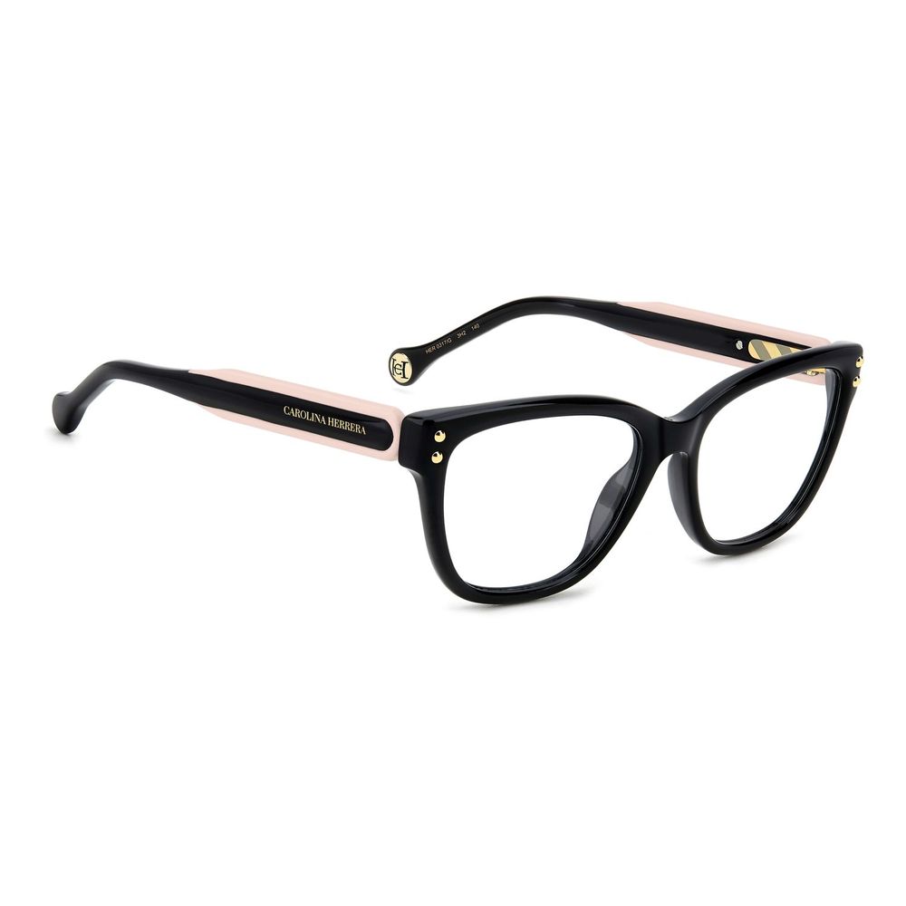 Carolina Herrera Women's Full-Rim Cat-Eye Plastic Eyeglasses Frames - Black