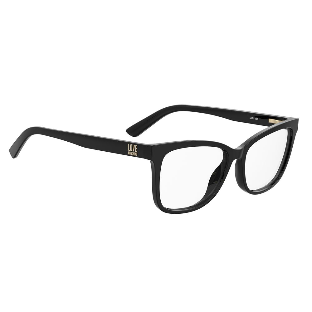 Love Moschino Women's Full-Rim Cat-Eye Plastic Eyeglasses Frames - Black