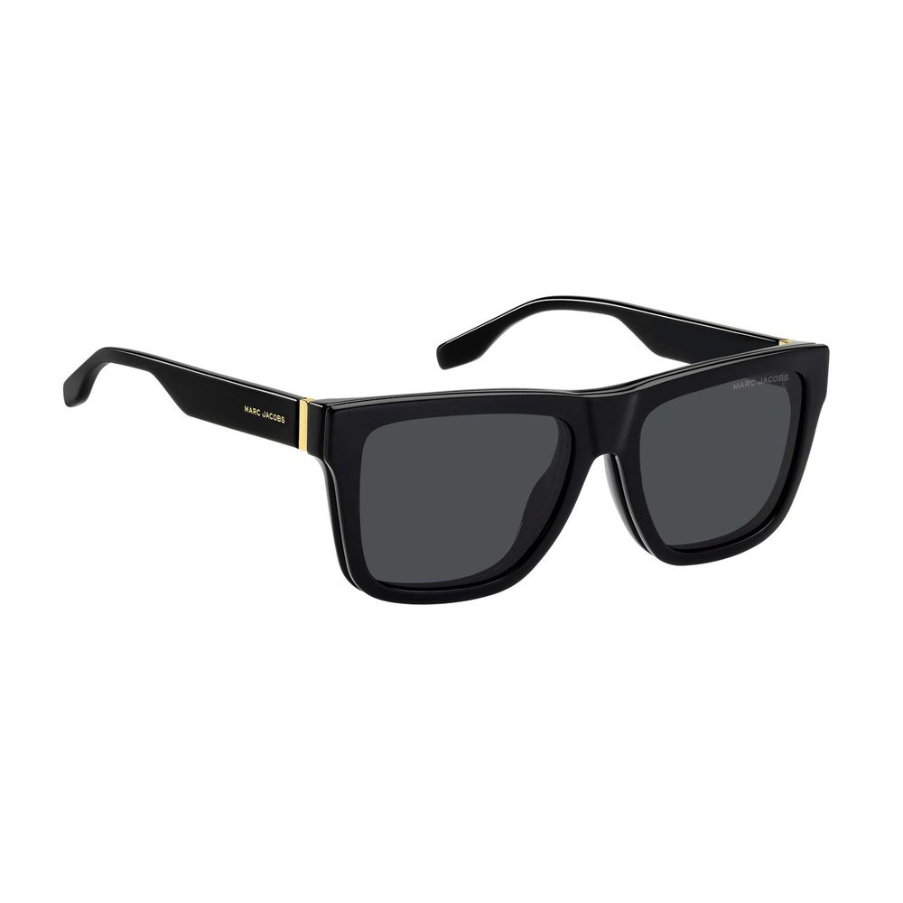 Eyeglasses Frames by Marc Jacobs for men in acetate black showcases a reflective silhouette, artfully incorporating a sophisticated black coloured frame with a distinct full-frame frame design.