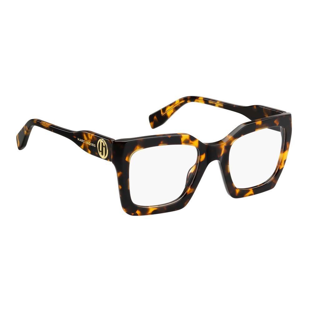 Eyeglasses Frames by Marc Jacobs for women in acetate brown showcases a reflective silhouette, artfully incorporating a sophisticated brown coloured frame with a distinct full-frame frame design.