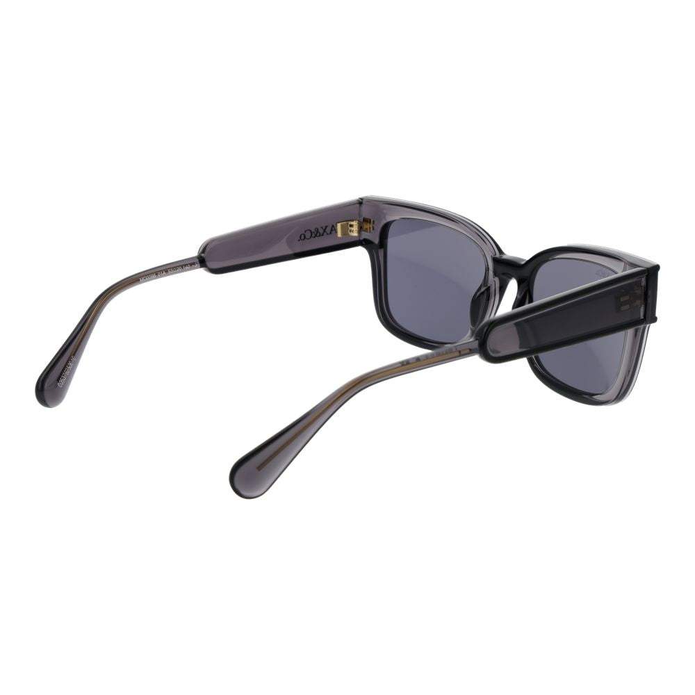 Max & Co Square Non-Polarized Dark-Tint Plastic Sunglasses - Black