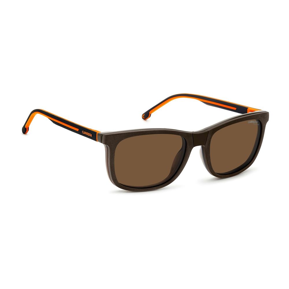 Carrera Men's Full-Rim Square Plastic Eyeglasses Frames - Brown