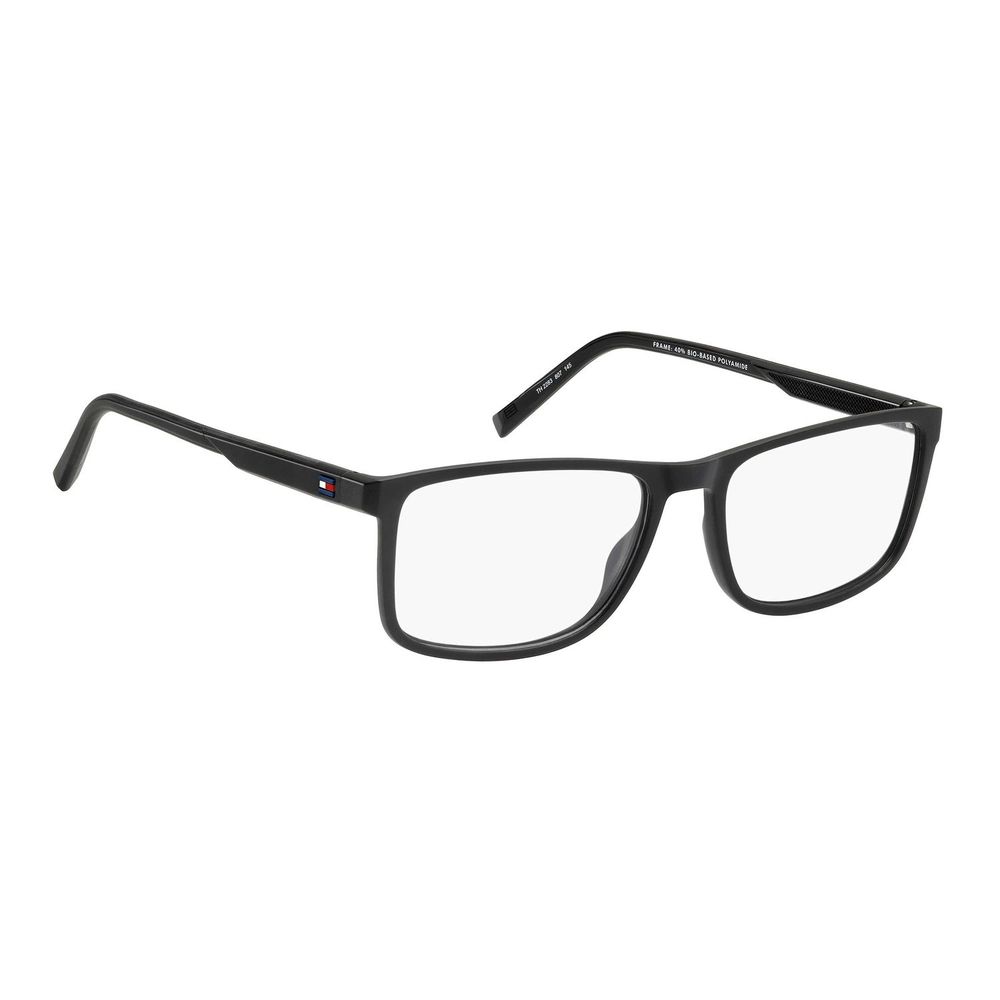 Tommy Hilfiger Men's Rectangle Full-Rim Polyamide Eyeglasses Frames - Black